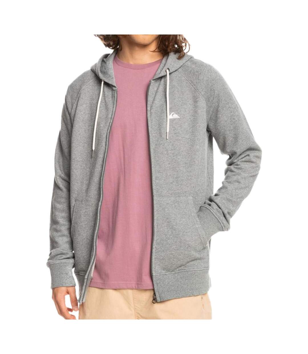 Sweat zippée grise homme quiksilver essentials - m-1