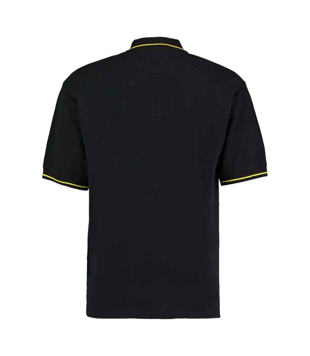 Polo homme noir / jaune Kustom Kit Kustom Kit