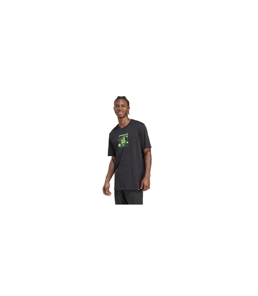 T-shirt Motif/style Géométrique Homme Noir Adidas-1