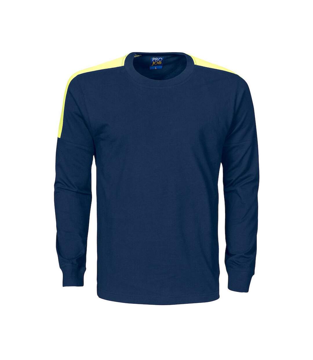 Mens 2020 T-shirt Navy Yellow Projob-1
