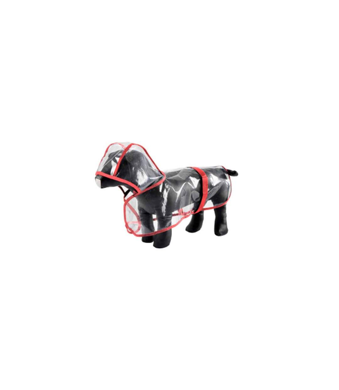 Imperméable pour Chien Transparent 40cm Rouge-2