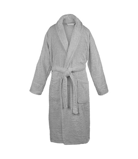 A&R Towels Adults Unisex Bath Robe With Shawl Collar (Anthracite Grey) - UTRW6532