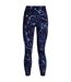 Womens/ladies Project Rock Marble Compression 7/8 Leggings Blue Under Armour-2