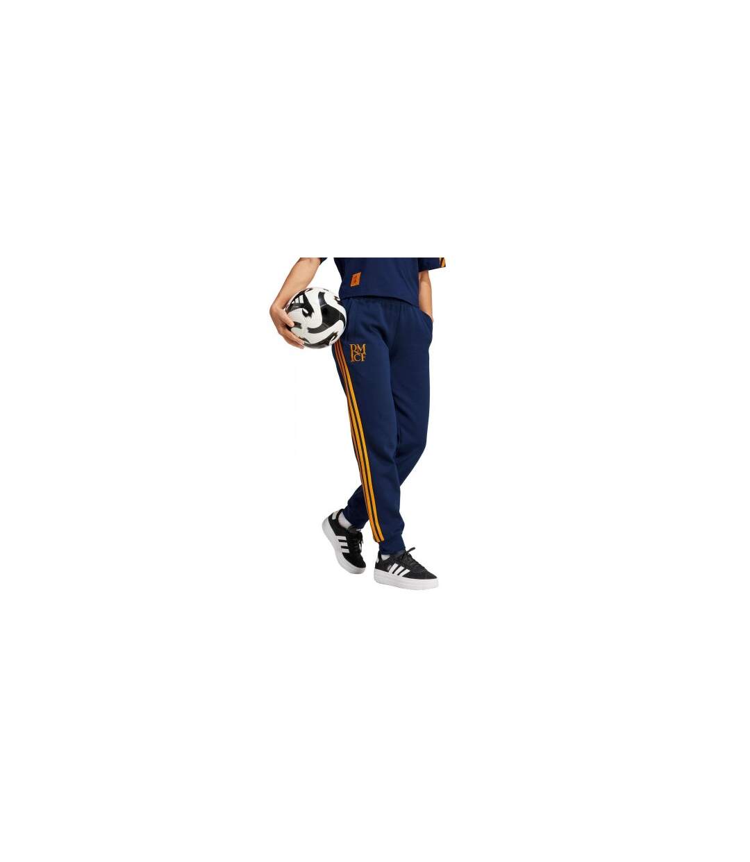 Pantalon De Survêtement Motif/style Real Madrid Cf Femme Bleu Marine Nuit Adidas-1
