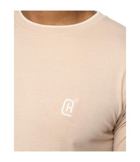 T-shirt Einstip Homme Beige Gris Chiné Crosshatch