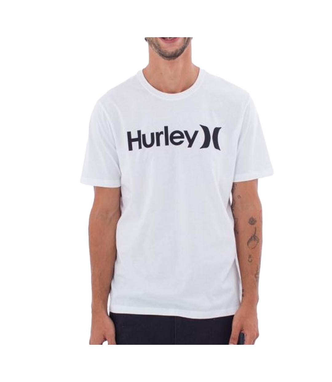 T-shirt blanc homme hurley the box ss - m-1