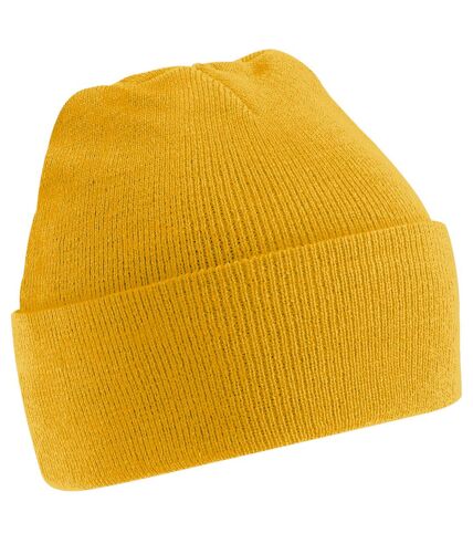 Bonnet tricoté unisexe jaune Beechfield