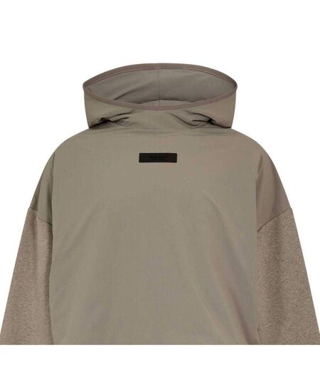 Sweat À Capuche Motif/style Superposé Homme Gris Gris Chiné Fear Of God Essentials