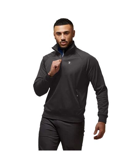 Mens Kala Quarter Zip Jacket Black Farah