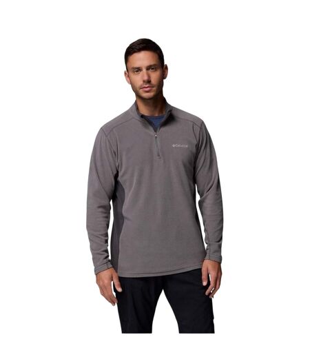 Mens Klamath Range Half Zip Fleece Top Grey Columbia