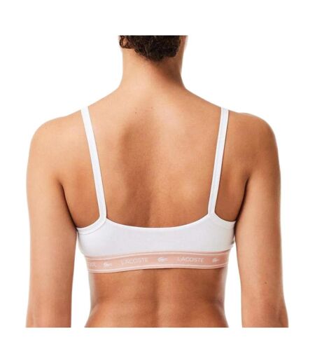 Brassière blanc/rose femme lacoste if8181