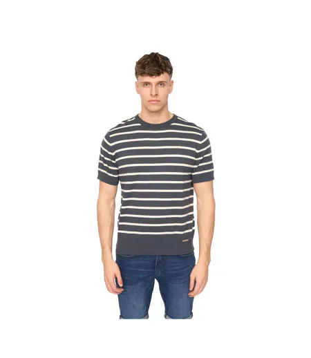 Mens Norwell T-shirt Slate Blue Stripe Duck And Cover