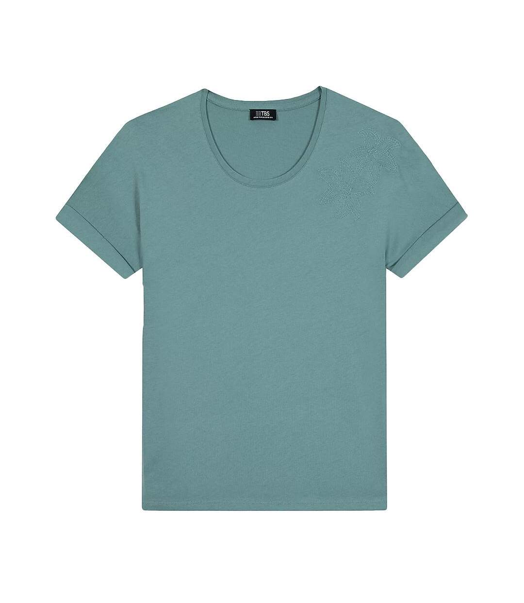 T-Shirt vert femme tbs nadeatee-1