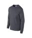 Gildan Unisex Adult Ultra Heather Cotton Long-Sleeved T-Shirt (Dark Heather) - UTPC6163