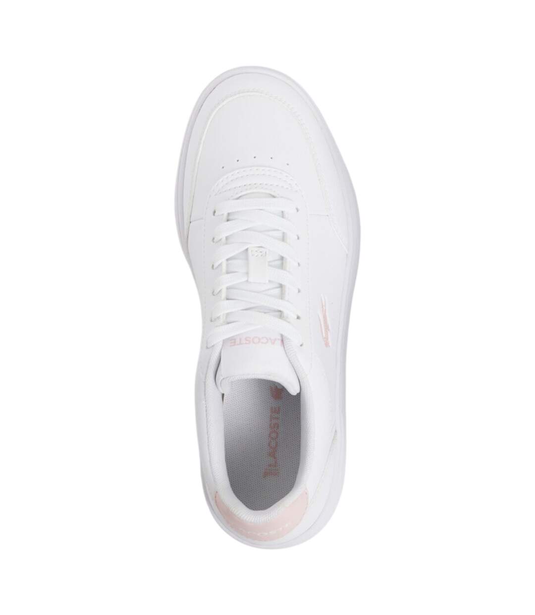 Baskets Court Pro Femme Blanc Rose Lacoste-3