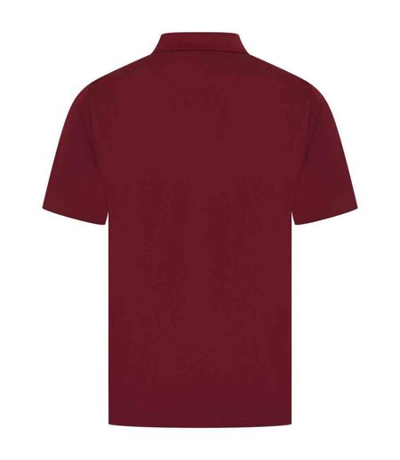 Mens pique polo shirt burgundy Henbury