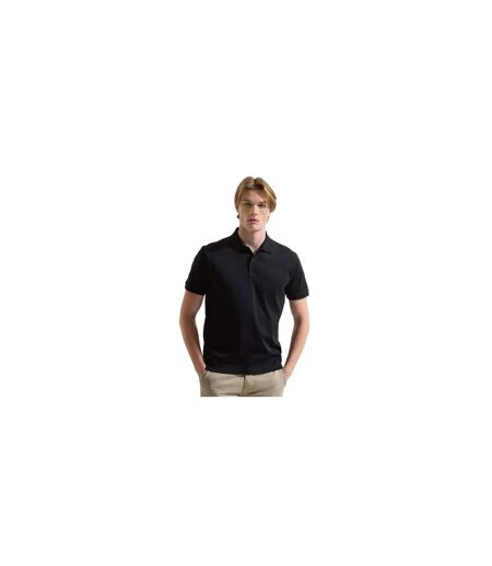 Mens Premium Mercerised Cotton Polo Shirt Black Asquith & Fox
