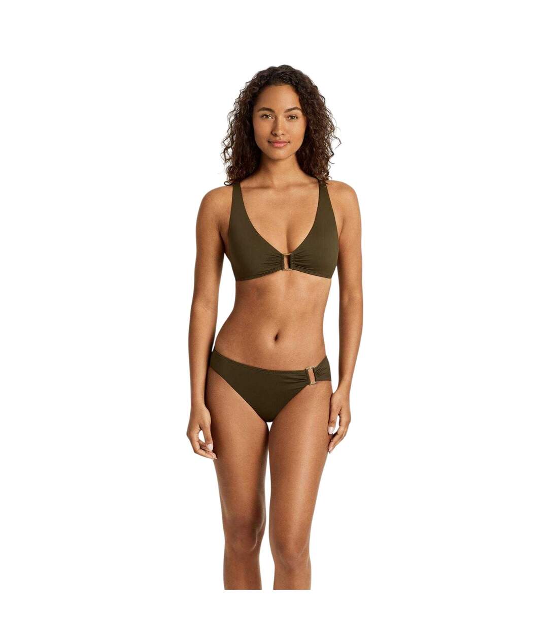 Bas De Maillot De Bain Motif/style Bague Femme Vert Kaki Ralph Lauren-2