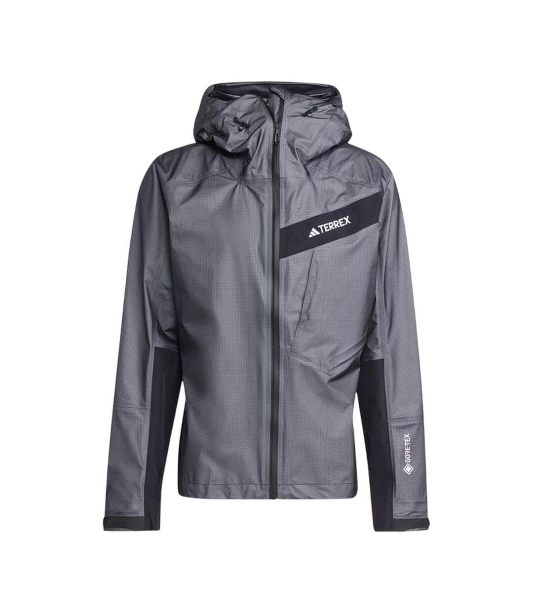 Veste À Capuche Motif/style Texturé Terrex Homme Carbone Adidas-2