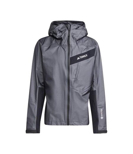 Veste À Capuche Motif/style Texturé Terrex Homme Carbone Adidas