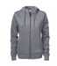 Womens/ladies Overhead Full Zip Hoodie Steel Grey Printer-1