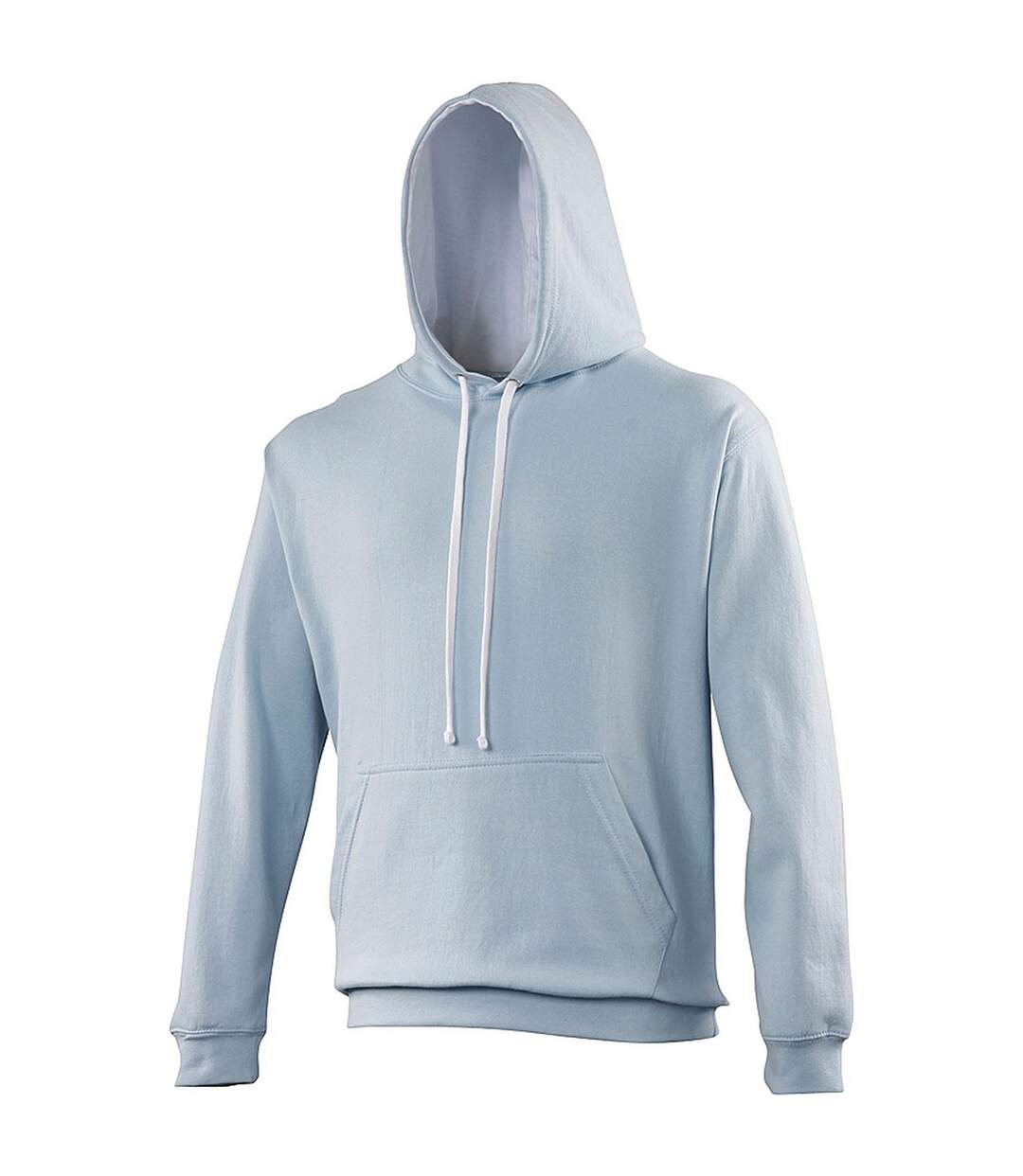 Sweatshirt varsity homme bleu ciel/ blanc Awdis-1