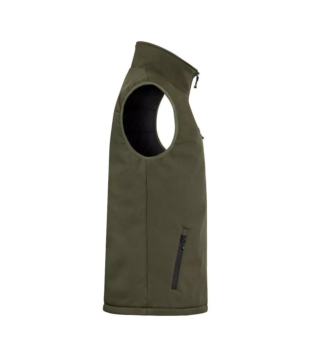 Doudoune Sans Manches Homme Vert Kaki Clique-4