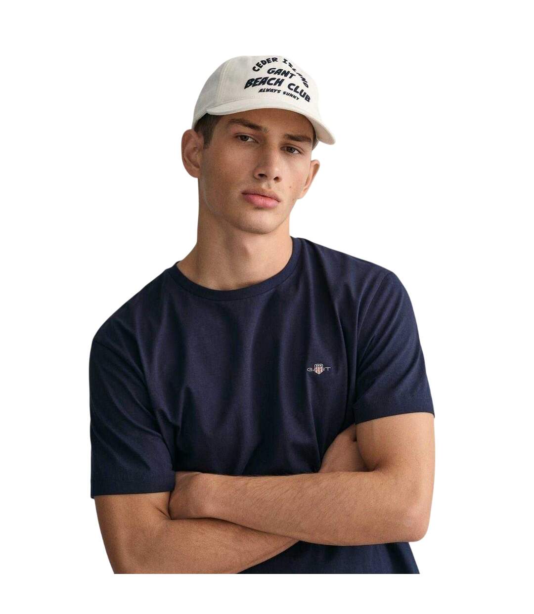 Mens Fit Shield T-shirt Navy Gant-4