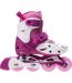 Patins À Roulettes Alignées Actionel Enfant 20 Fr Blanc Rose Coolslide-2