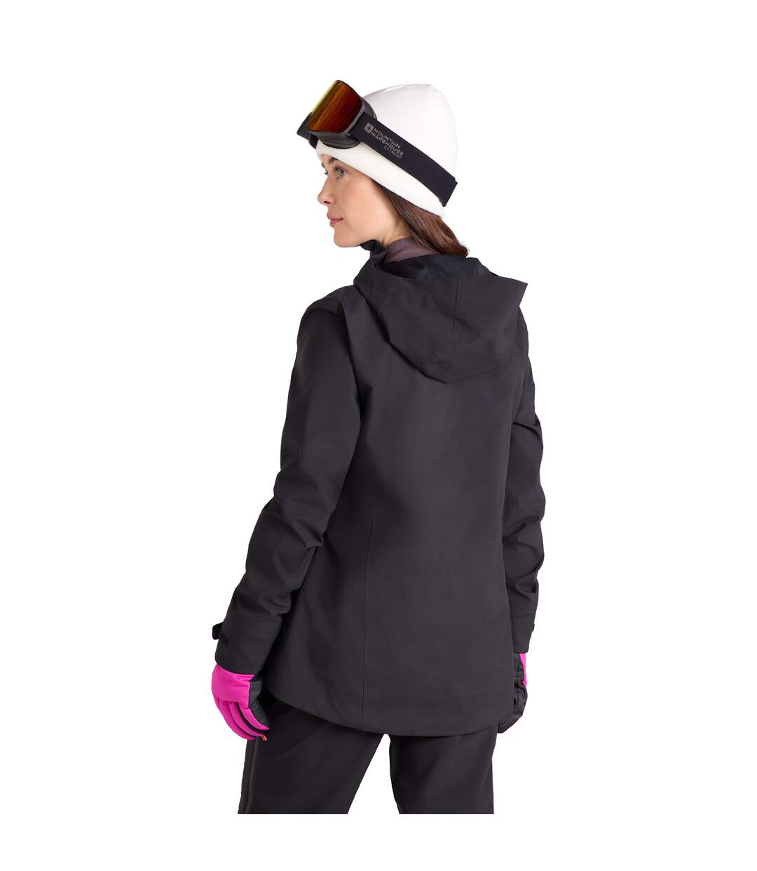 Womens/ladies Cortina Extreme Waterproof 3 Layer Ski Jacket Black Mountain Warehouse-3