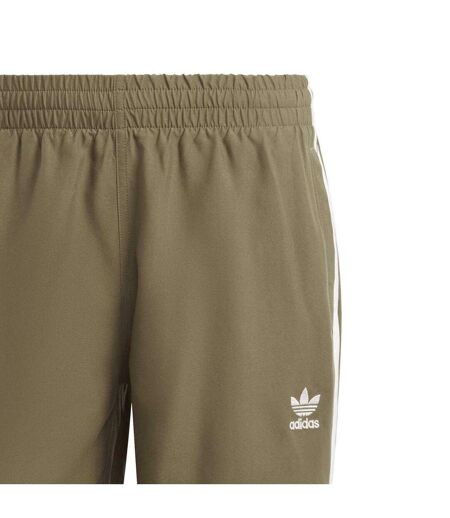 Short De Bain Motif/style 3 Rayures Originals Homme Kaki Blanc Adidas