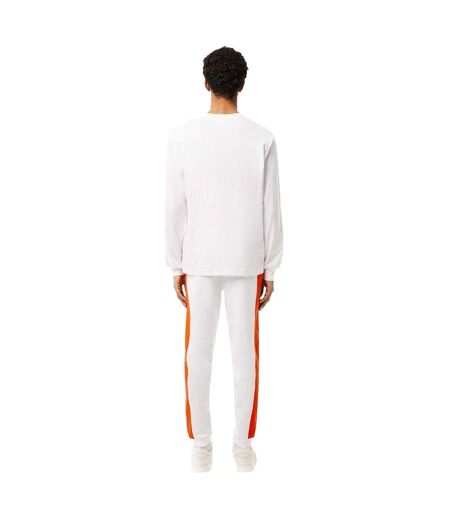 Pantalon De Jogging Homme Blanc Orange Lacoste