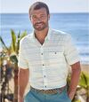 Koszula z kreponu w paski  Summer Atlas For Men