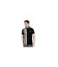 Mens Vertical Stripe Polo Shirt Black Nomad Lambretta-2