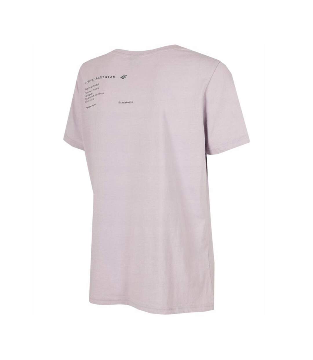 T-shirt Motif/style Imprimé Au Dos Femme Violet Clair 4F-3