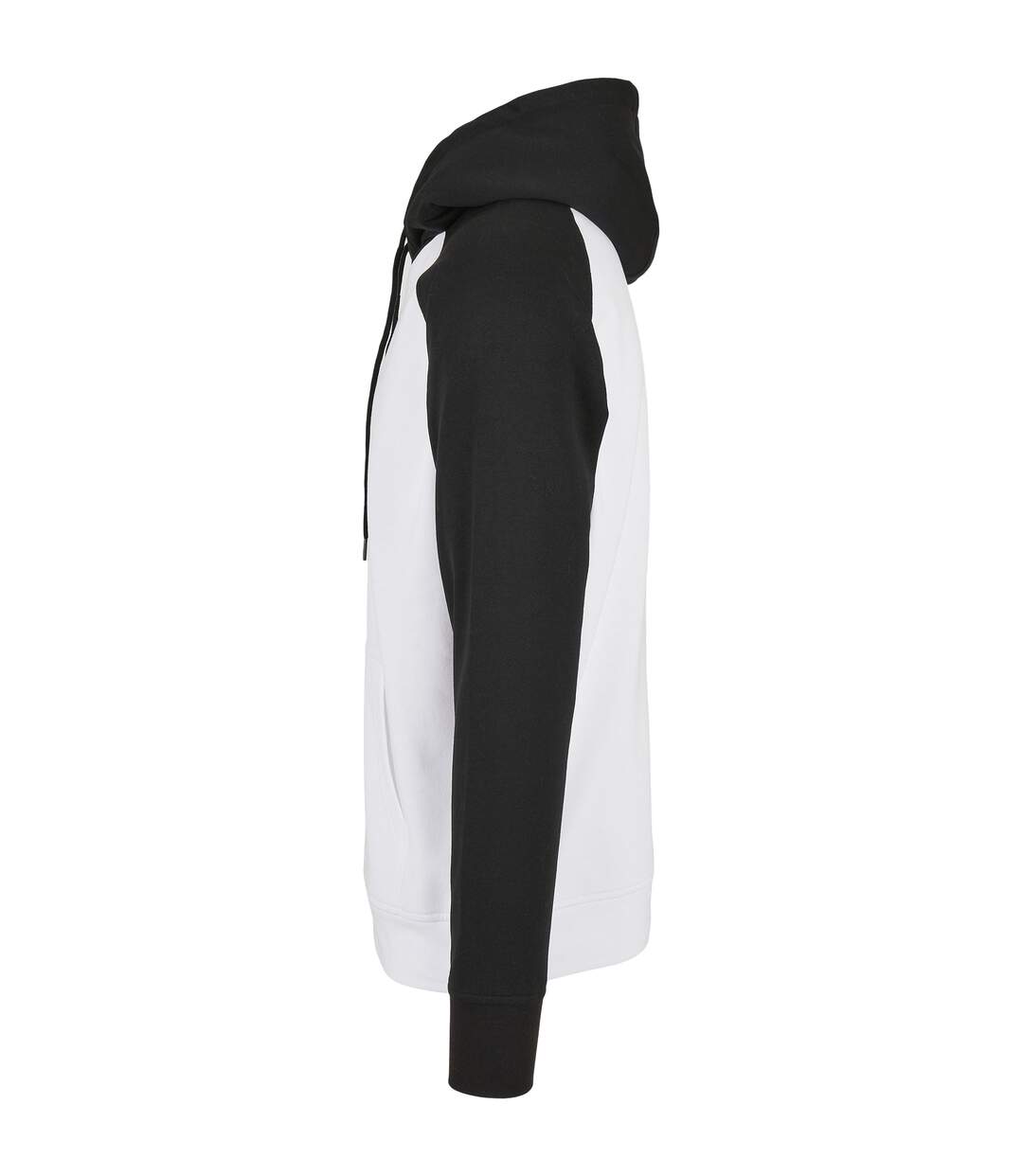Mens Basic Raglan Hoodie Blanc Noir Build Your Brand-3