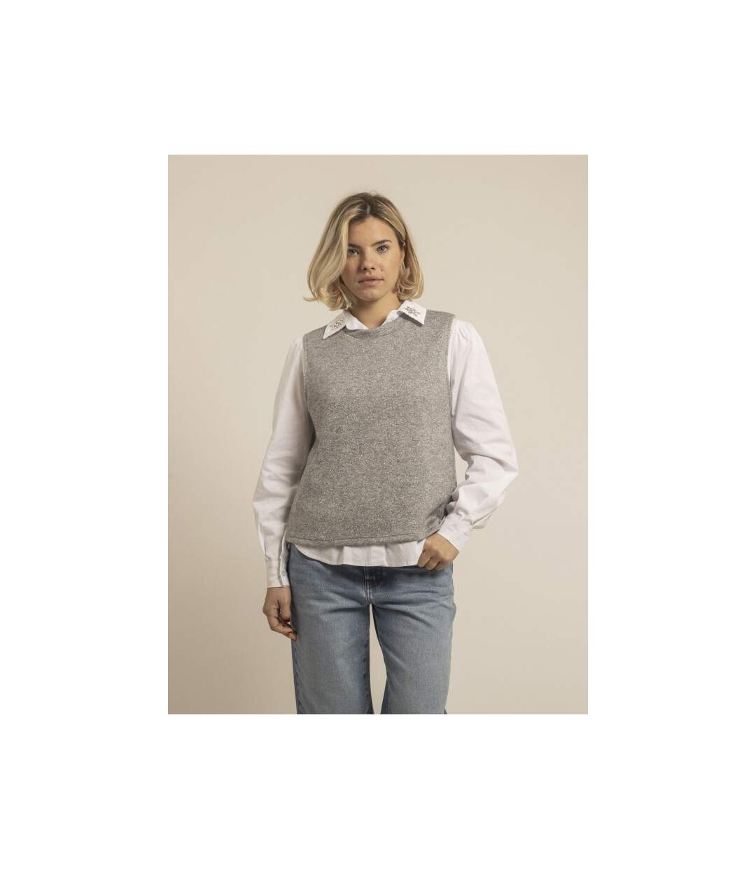 Pull sans manches paillettes KLAUDIA - Dona X Lisa-1