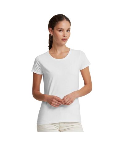 Womens/ladies Round Neck T-shirt White Russell