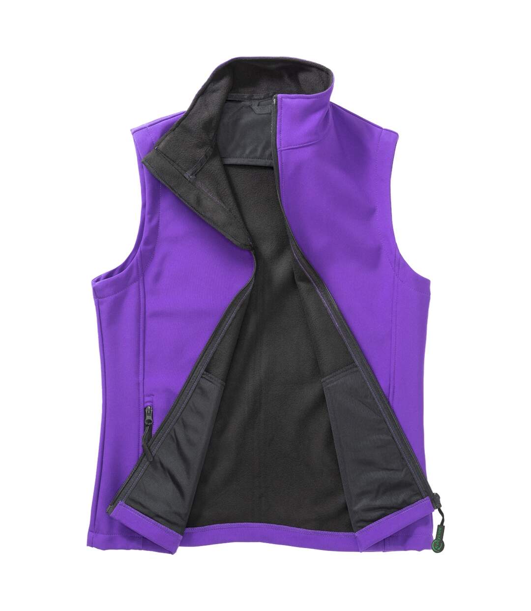 Womens/ladies Softshell Body Warmer Purple Black Result-1