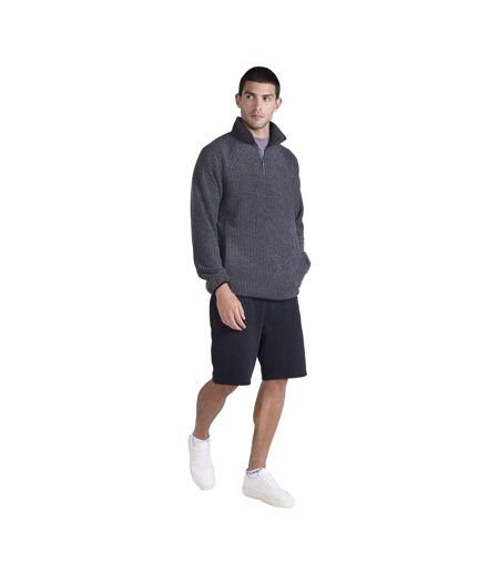 Pull Manches Raglan Motif/style Texturé Homme Charbon Mountain Warehouse