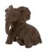 Statuette Déco Éléphant Couché 19cm Marron-1