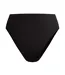 Womens/ladies Cheeky Solid High Waist Bikini Bottoms Black Speedo-1