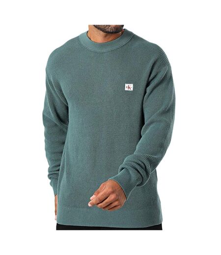 Pull vert foret homme calvin klein jeans waffle
