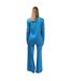 Womens/ladies Double-breasted Blazer Blue Hugo-3