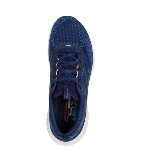 Womens/ladies edgeride power flow trainers navy/pink Skechers