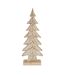 Wood christmas tree decoration 52cm x 5cm x 18cm brown/white Hill Interiors-2
