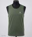 Débardeur homme Challenger SINCERE vert kaki — Confort pur coton jersey peigné-3