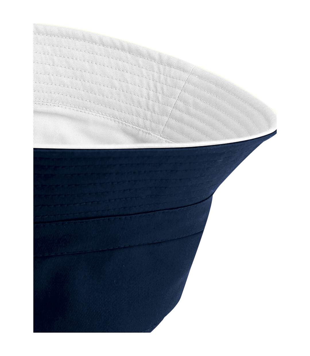 Bob adulte bleu marine / blanc Beechfield-2