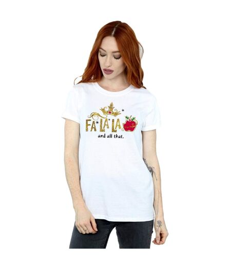 Disney Womens/Ladies Princesse Blanche-Neige FaLaLa And All That Coton Boyfriend T-Shirt (Blanc) - UTBI42885