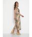 Robe longue évasée imprimé safari-3